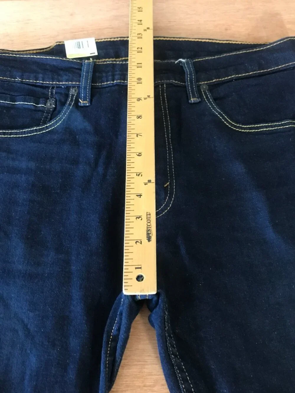 Levi's 512 Slim Fit Taper Jeans Men 36x28 Mid Rise Blue Dark Wash Stretch 19876